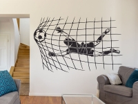 Wandtattoo Schuss Fussball im Jugendzimmer