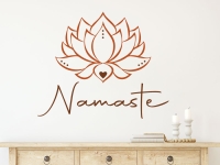 Wandtattoo Namaste Blüte auf hellem Hintergrund