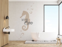Wandtattoo My Spa mit Seepferdchen | Bild 3