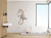 Wandtattoo Seepferdchen Spa