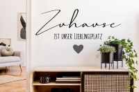 Wandtattoo Lieblingsplatz Zuhause mit Herz