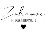 Wandtattoo Lieblingsplatz Zuhause mit Herz Motivansicht