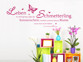 Schmetterling Wandtattoo im Blumenladen