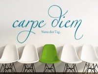 Carpe Diem Wandtattoo im Wartezimmer der Arztpraxis