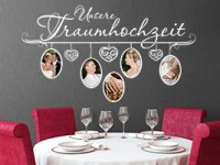 Wandtattoo Dekoration an der Hochzeit