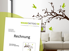 Wandtattoo auf Rechnung bestellen