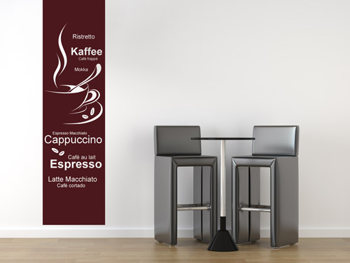 Banner Kaffeesorten Wandtattoo