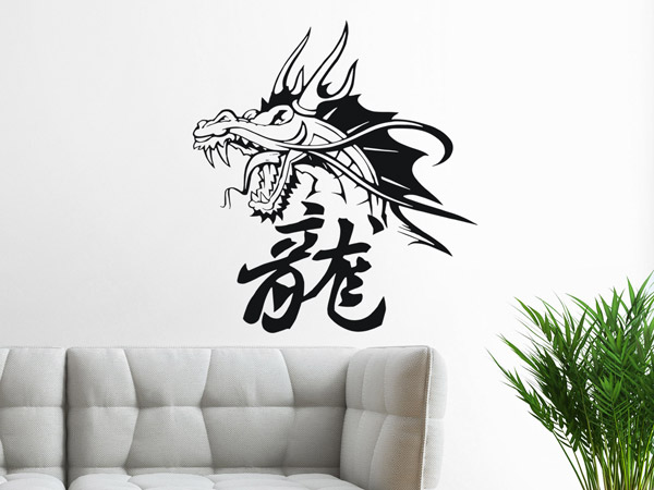 China Drache als Wandtattoo