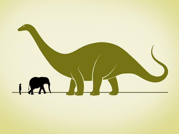Dino Mensch Elefant Größenverhältnis