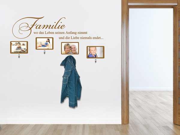 Wandtattoo Fotogarderobe Familie