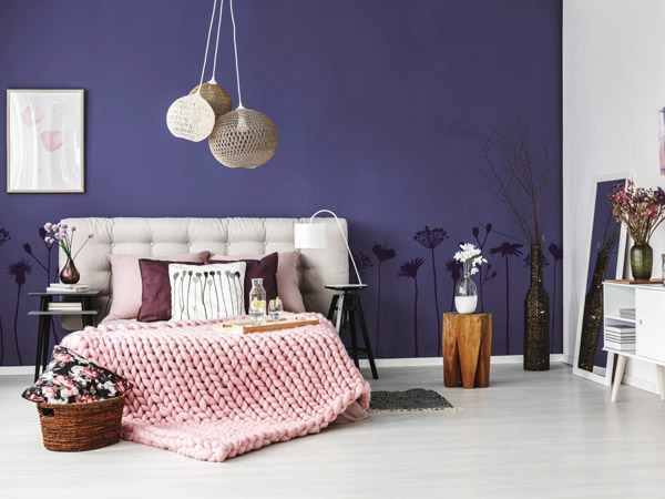 29++ Zimmer weiss violett Beliebt