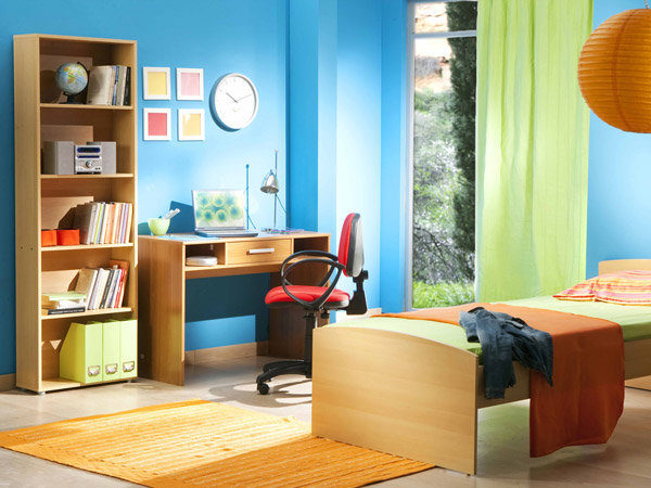 Jungenzimmer Ideen Blaue Wand