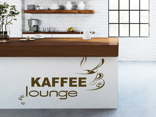 Kaffee Lounge Wandtattoo
