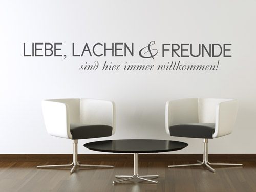 Wandtattoo Liebe Lachen Freunde