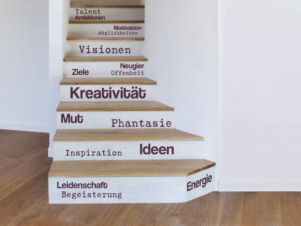 Treppenstufen Wandtattoo Kreativität