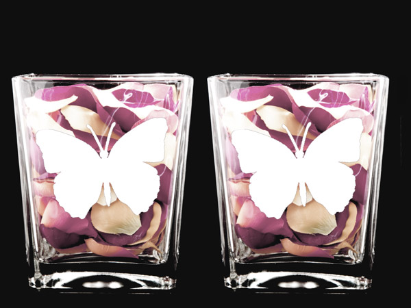  Vasen mit Wandtattoo Schmetterlingen bekleben
