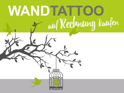 Wandtattoo auf Rechnung bestellen