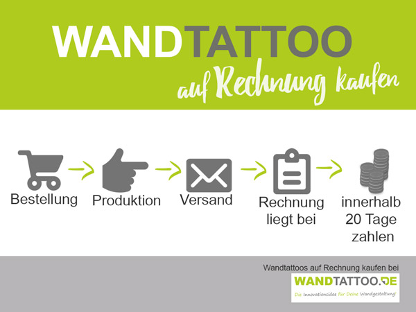 Wandtattoo auf Rechnung Grafik