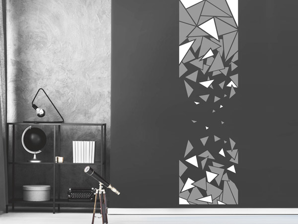 Wandtattoo Banner Dreiecke am Arbeitsplatz als Dekoration
