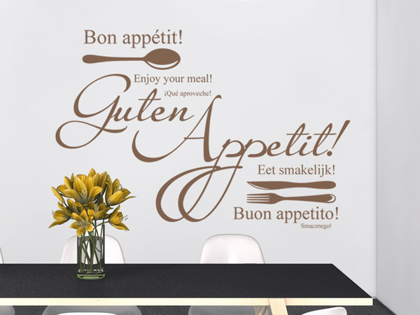 Guten Appetit Wandtattoos Fur Die Kuche Kreative Auswahl An Verschiedenen Wortwolken