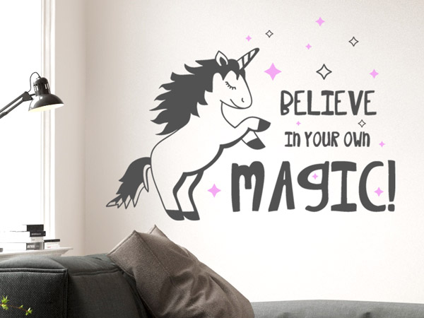 Wandtattoo Einhorn Your own magic