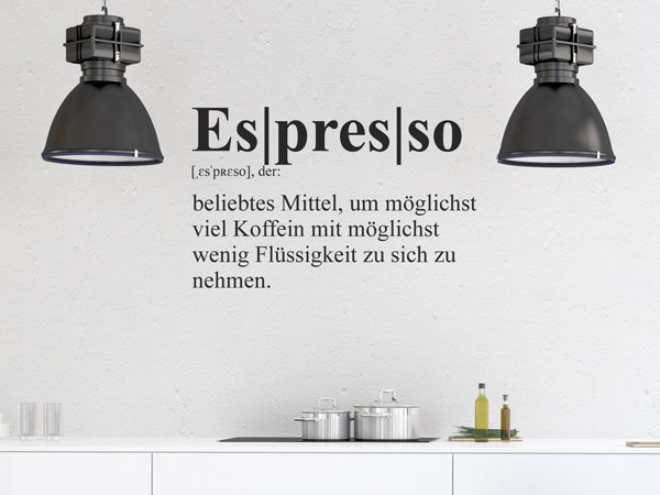 Wandtattoo Espresso Geschenkidee