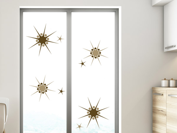 Wandtattoo Fensterbild Sterne als Ornament