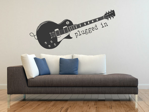 Wandtattoo Gitarre Geschenk Musiker