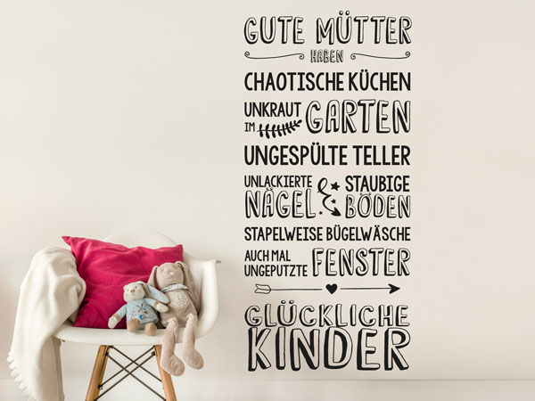 Wandtattoo Spruch gute Mutter