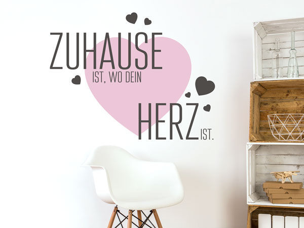 Zuhause ist Wandtattoo