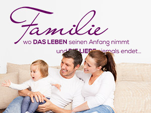 Wandtattoo für Familien mit Kind