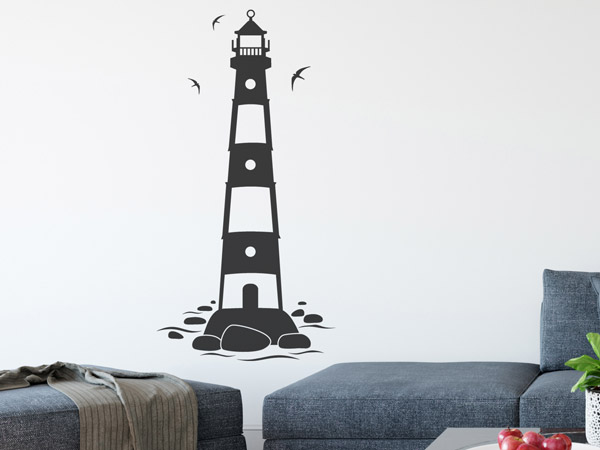  Wandtattoo Leuchtturm als maritime Wanddekoration