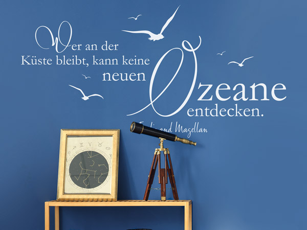 Wandtattoo Maritim Neue Ozeane entdecken