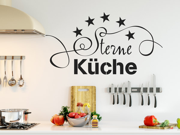 Wandtattoo Sterneküche eleganter Schriftzug