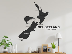 Wandtattoo Thema Neuseeland