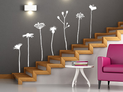 Wandtattoo im treppenhaus auf treppe, wand & co.