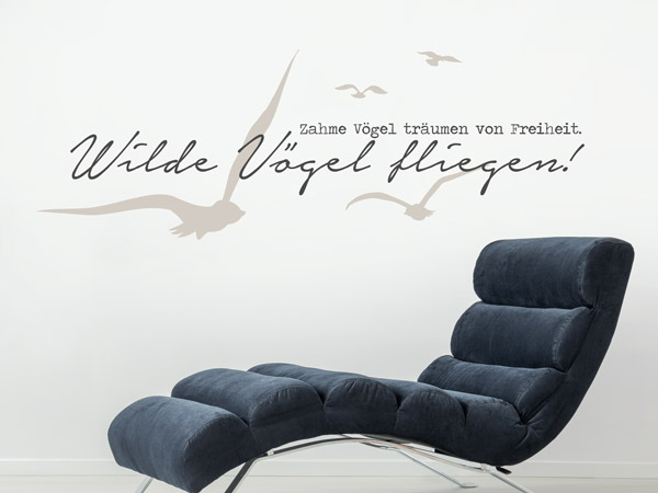  Wandtattoo Wilde Vögel fliegen für maritimes Ambiente 