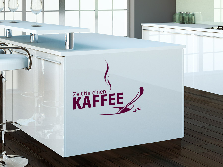 Wandtattoo Zeit für einen Kaffee beim Frisör