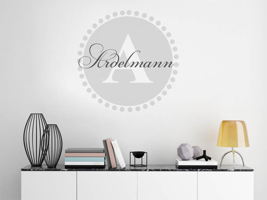 Ardelmann Familienname als rundes Monogramm