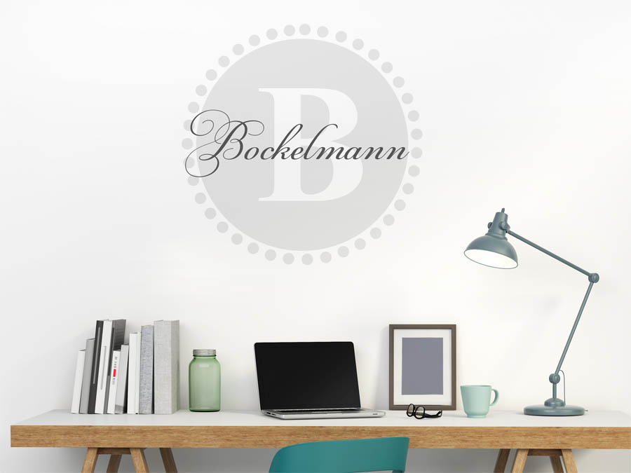 Bockelmann Familienname als rundes Monogramm