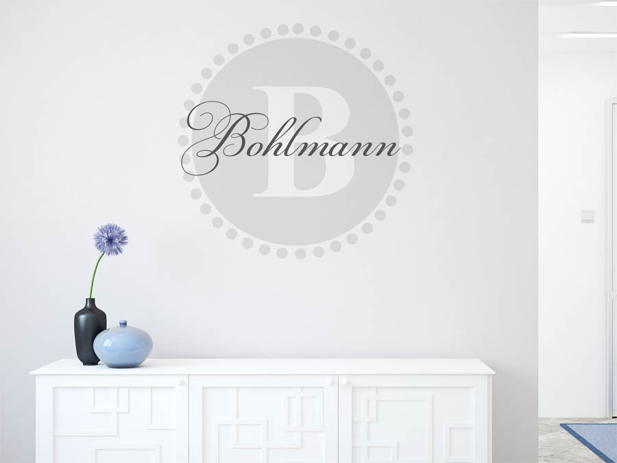 Bohlmann Familienname als rundes Monogramm