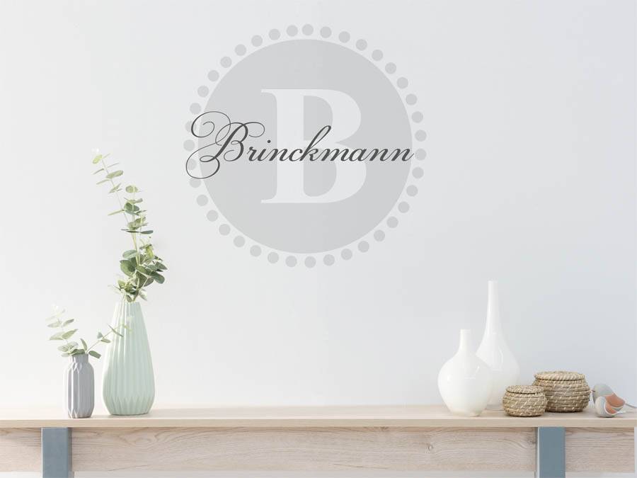 Brinckmann Familienname als rundes Monogramm
