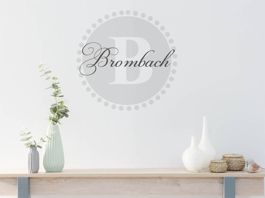 Brombach Familienname als rundes Monogramm