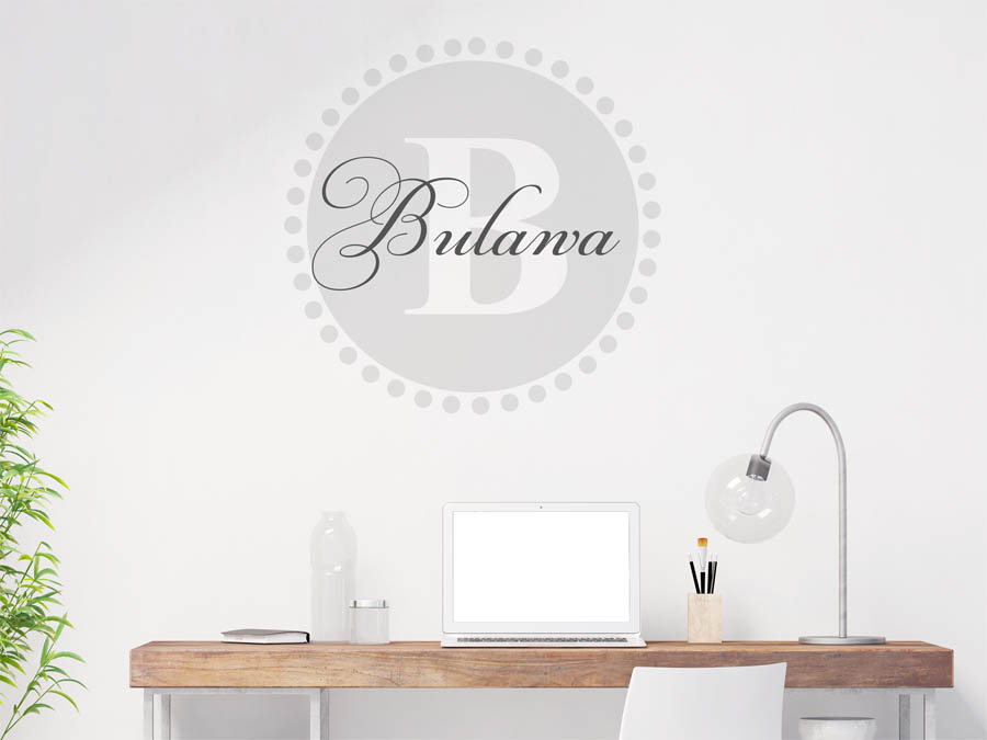 Bulawa Familienname als rundes Monogramm