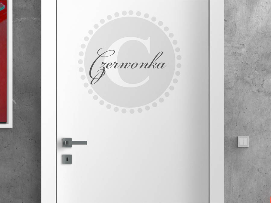 Czerwonka Familienname als rundes Monogramm