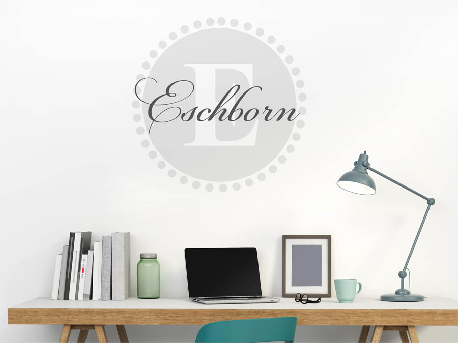 Eschborn Familienname als rundes Monogramm