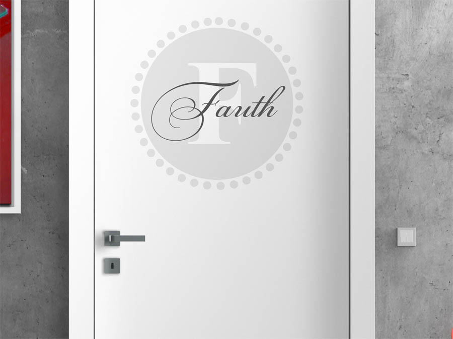 Fauth Familienname als rundes Monogramm