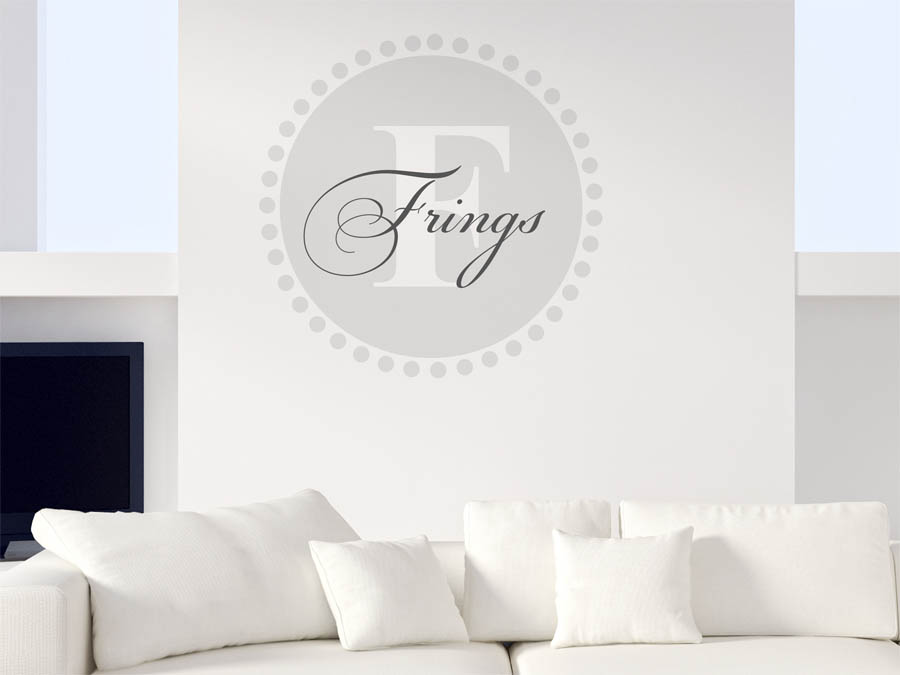 Frings Familienname als rundes Monogramm