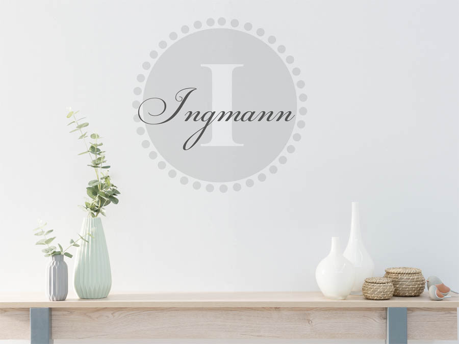 Ingmann Familienname als rundes Monogramm