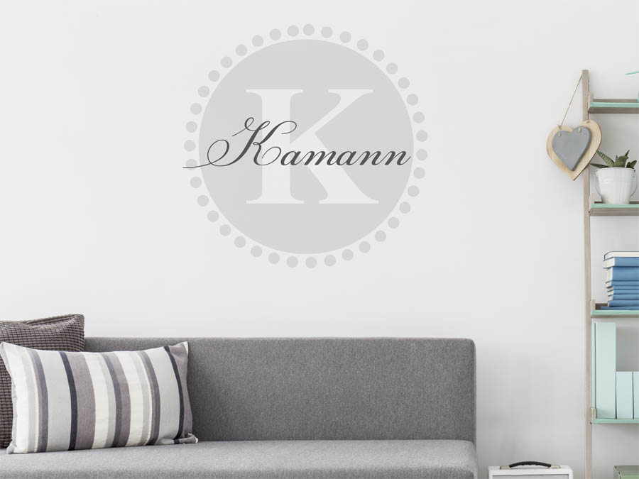 Kamann Familienname als rundes Monogramm